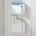 Wall-Mounted Garbage Bag Dispenser No-Drill Plastic Bag Storage Box