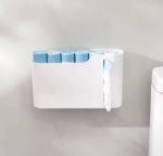 Wall-Mounted Garbage Bag Dispenser No-Drill Plastic Bag Storage Box
