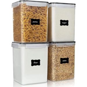 4pcs BPA-Free Airtight Food Storage Containers 5.2L – Kitchen Storage Set