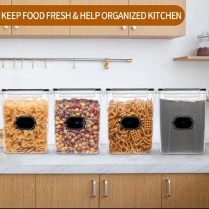 4pcs BPA-Free Airtight Food Storage Containers 5.2L – Kitchen Storage Set