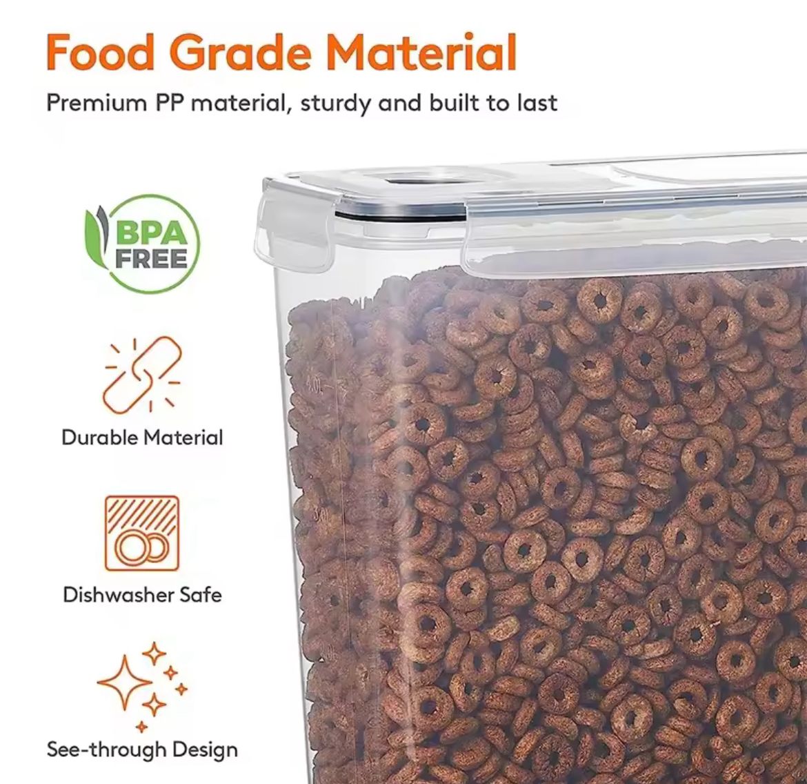 4pc Airtight Food Storage Containers 2.5L with Labels & Pen – Kitchen Storage