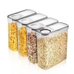 4pc Food Storage Containers 4L Airtight Set with Labels & Pen – Kitchen Storage