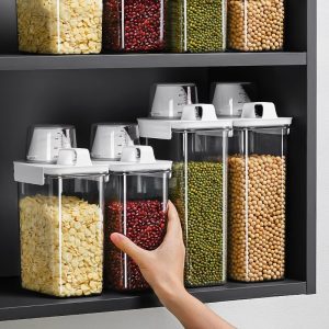 Acrylic Airtight Cereal Storage Container 1800ml – Kitchen Storage Jar