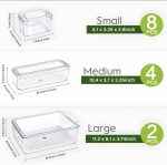14pcs Stackable Fridge Storage Organizers – Transparent Acrylic Kitchen Storage Set