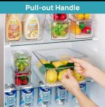 Premium 7pcs BPA-Free Stackable Acrylic Fridge Organizer Bins with Lids