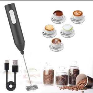 Milk Frother Handheld Coffee Blender & Egg Beater – Cordless Stainless Steel Mini Mixer