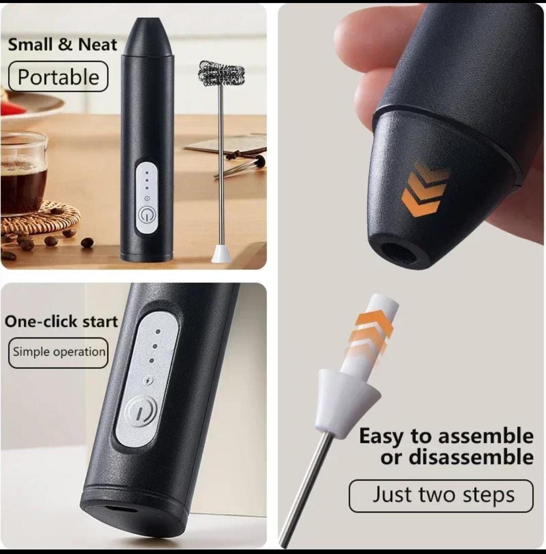 Milk Frother Handheld Coffee Blender & Egg Beater – Cordless Stainless Steel Mini Mixer - Image 7