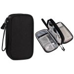 Travel Cable Organiser Pouch Waterproof Double Layer Electronic Accessories Storage Bag