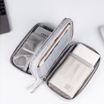 Travel Cable Organiser Pouch Waterproof Double Layer Electronic Accessories Storage Bag