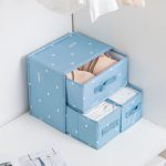 Large Dresser Drawer Organiser Foldable Underwear Storage Box for Bras, Socks & Baby Clothes