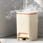 Foot Pedal Dustbin/Trash Can – Hard Plastic Luxury Step Bin for Bathroom, Kitchen & Home Use