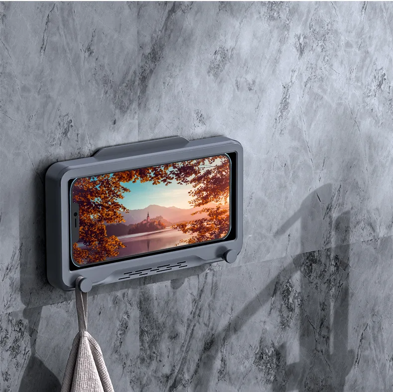 Waterproof Case Bathroom Phone Holder – Rotating Wall Mount Shower Phone Case