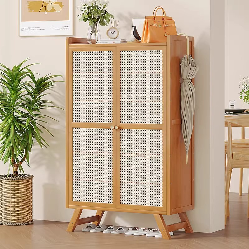 Modern Luxury Nordic Bamboo Shoe Cabinet with Door – Space Saving Shoe Storage Cabinet Modern Luxury Nordic Bamboo Shoe Cabinet with Door – Space Saving Shoe Storage Cabinet