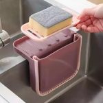 Kitchen Retractable Drainage Basket With Suction Cup Foldable Hanging Sink Garbage Bin