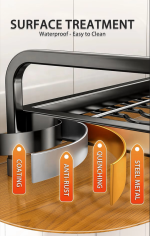2-Tier Kitchen Dish Rack with Drain Tray – Large Capacity Dish Drainer & Utensil Holder (Black)
