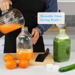 2L Multi-Purpose Glass Bottle with Airtight Lid for Milk, Juice, Smoothies & Iced Coffee