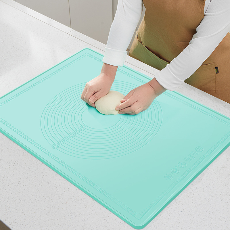 Non-stick Silicone Kneading Mat 40x50cm – Food Grade Non-Slip Baking & Dough Rolling Mat With Measurement Guide