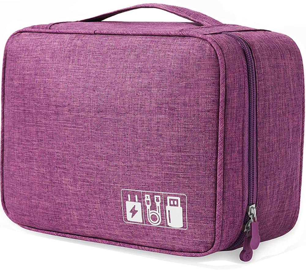 Travel Accessories Cable Charger Storage Bag – Waterproof Double Layer EVA Organizer Pouch