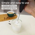 Electric Milk Frother Handheld Coffee Blender & Egg Beater – Cordless Stainless Steel Mini Mixer