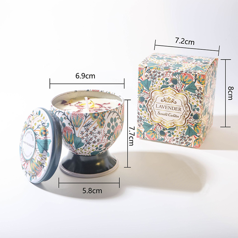 Tin Plate Scented Candles – Vintage Europe Style Handmade Aromatherapy Candle Gift Box Set