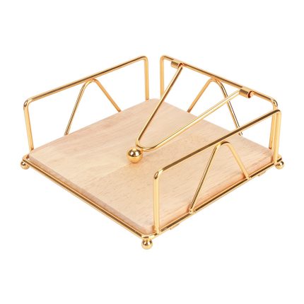 Napkin Holder with Square Design – Modern Metallic Tissue & Serviette Holder for Restaurant Tables