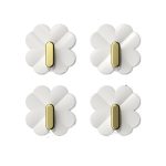 Plastic Wall Mounted Leaf Hook Hanger – Strong Self Adhesive Bathroom & Kitchen Clothes Hook
