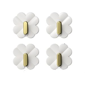 Plastic Wall Mounted Leaf Hook Hanger – Strong Self Adhesive Bathroom & Kitchen Clothes Hook