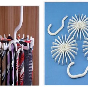 Rotating Plastic Hanger for Scarf and Ties – 360° Twirl Closet Organizer Rack