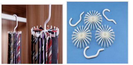 Rotating Plastic Hanger for Scarf and Ties – 360° Twirl Closet Organizer Rack