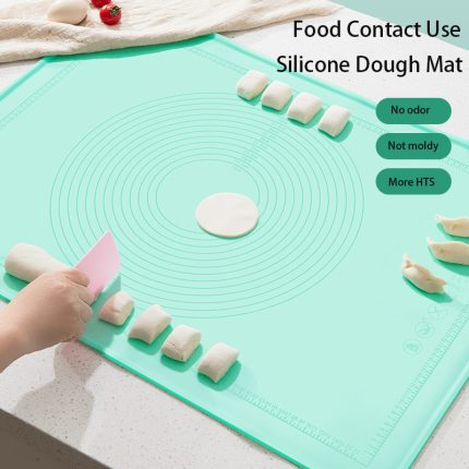 Non-stick Silicone Kneading Mat 40x50cm – Food Grade Non-Slip Baking & Dough Rolling Mat With Measurement Guide