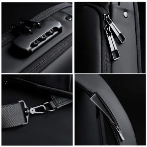 USB Charging Motorcycle Riding Bag – Waterproof Crossbody Chest Bag for Men