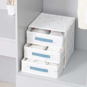 Large Dresser Drawer Organiser Foldable Underwear Storage Box for Bras, Socks & Baby Clothes