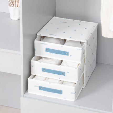 Large Dresser Drawer Organiser Foldable Underwear Storage Box for Bras, Socks & Baby Clothes
