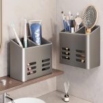 Punch-Free Simple Storage Box Wall Organizer for Bathroom & Makeup Storage