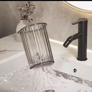 Wall Mount Toothbrush Holder & Bathroom Organizer – Self Adhesive Bathroom Storage Shelf