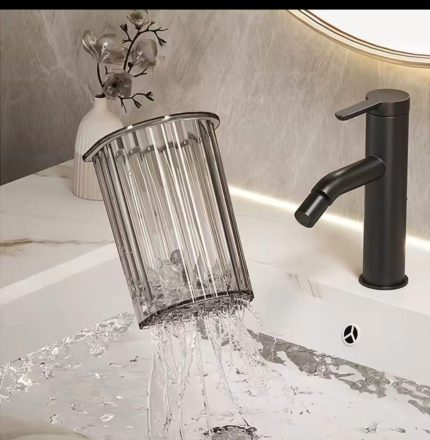 Wall Mount Toothbrush Holder & Bathroom Organizer – Self Adhesive Bathroom Storage Shelf