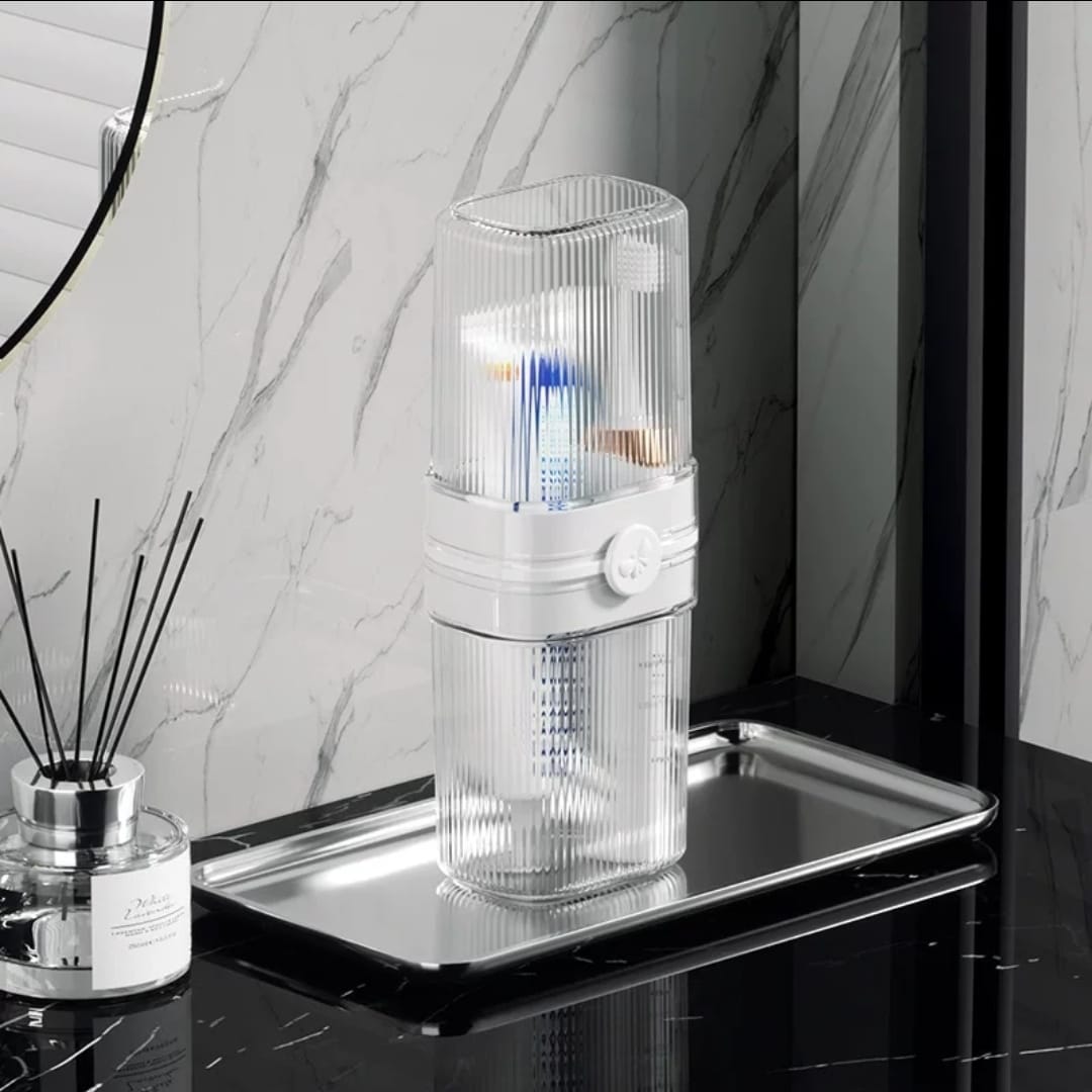 Portable Travel Toothbrush Storage Box – 2-in-1 Toothbrush Holder & Mouthwash Cup for Travel Portable Travel Toothbrush Storage Box – 2-in-1 Toothbrush Holder & Mouthwash Cup for Travel