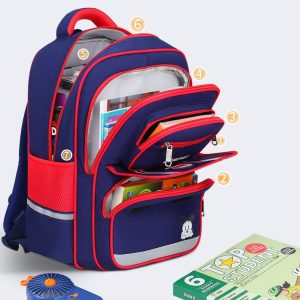 Durable Waterproof Oxford School Backpack for Boys & Girls