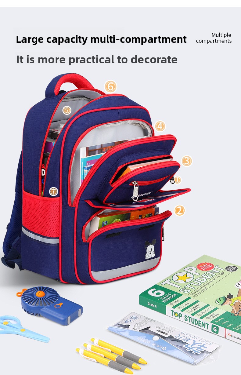 Durable Waterproof Oxford School Backpack for Boys & Girls