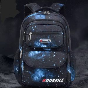 Starry Kids School Bag – Mochila Backpack for Children 45×32×18cm | Black & Navy Blue