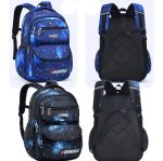 Starry Kids School Bag – Mochila Backpack for Children 45×32×18cm | Black & Navy Blue