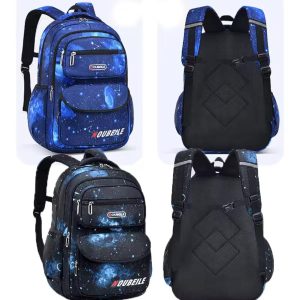Starry Kids School Bag – Mochila Backpack for Children 45×32×18cm | Black & Navy Blue