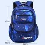 Starry Kids School Bag – Mochila Backpack for Children 45×32×18cm | Black & Navy Blue