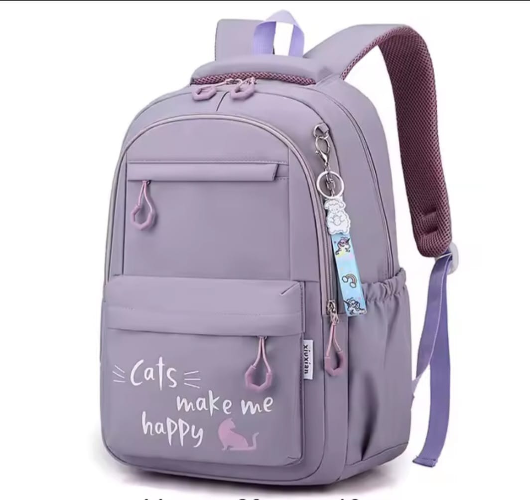 Cute Girls Backpack Large Capacity Waterproof School Bag – Black, Purple & Pink 44×29×18cm Cute Girls Backpack Large Capacity Waterproof School Bag – Black, Purple & Pink 44×29×18cm