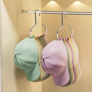 Non Slip Scarf Belt Caps Hanger 5PC – Space Saving Wardrobe Organizer White & Black