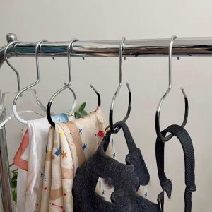Non Slip Scarf Belt Caps Hanger 5PC – Space Saving Wardrobe Organizer White & Black
