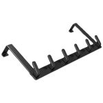 Versatile Heavy-Duty Over-The-Door Rack – Space-Saving Black Metal Closet Organizer