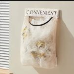 Mesh Hanging Storage Bags/Kitchen Garbage Bag Storage – Space Saving Wall Mounted Organizer