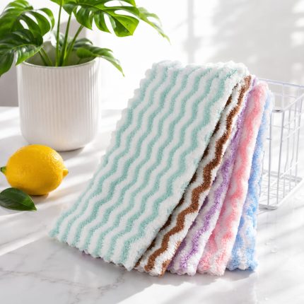 High Quality Microfiber Kitchen Towels Set of 5pcs 30x30cm Super Absorbent Soft Cleaning Cloths