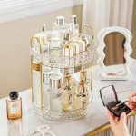 360° Rotating Makeup Storage Rack Multi-Layer Organizer – Cosmetic & Skincare Vanity Organizer